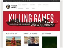Tablet Screenshot of projectcoyote.org